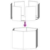 thumbnail of vidaXL Pflanzkübel Sechseckig 46x40x45 Verzinkter Stahl