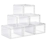 thumbnail of Helloshop26 - Caixas para sapatos conjunto de 6 organizadores com porta de armazenamento de sapatos de plástico empilhável fácil 12_0002636