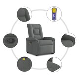 thumbnail of vidaXL Massagesessel mit Aufstehhilfe Dunkelgrau Stoff