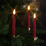 thumbnail of LED Baumkerzen TWIST 10 gedrehte Baumkerzen mit Clip kabellos Fernb rot
