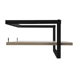 thumbnail of Penderie étagère murale bois et métal noir L90 cm ETAN