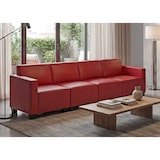 thumbnail of Sofá modular 4 plazas Lyon, polipiel ~ rojo