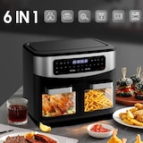 thumbnail of Heißluftfritteuse 2 kammern Airfryer 12L | 2600W Heissluftfriteuse XXL mit Sichtfenster | Friteuse ohne Öl mit Digitalem Display, 10 Programmen
