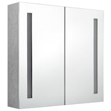 thumbnail of Helloshop26 - Badezimmerschrank mit LED-Spiegel 62 x 14 x 60 cm graues MDF 02_0006606