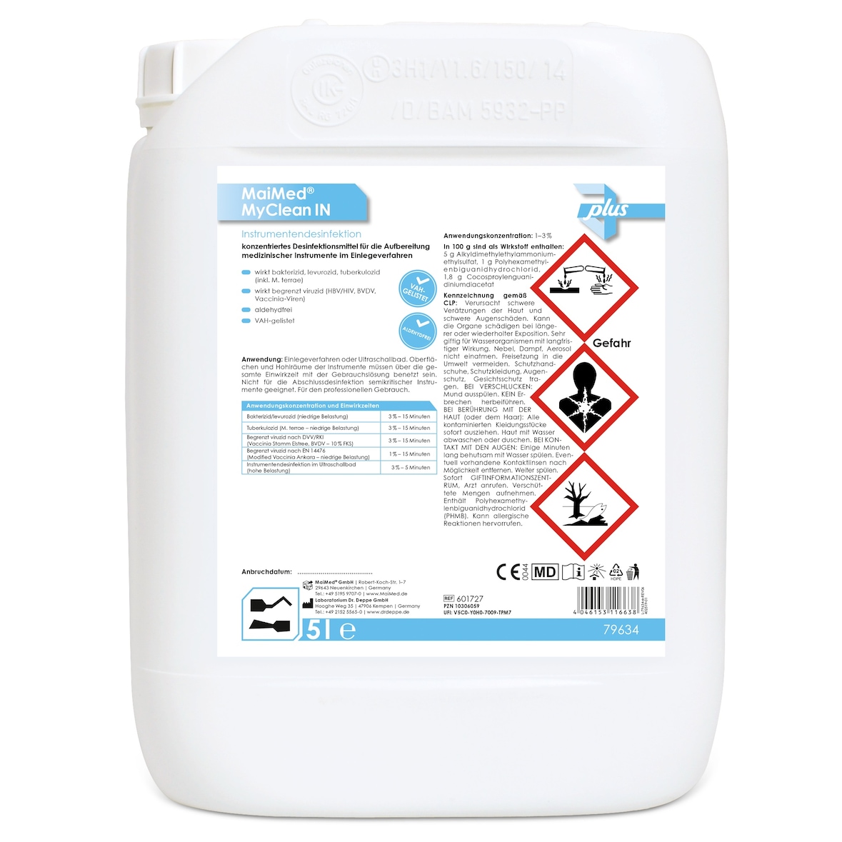 MaiMed MyClean IN - Instrumentendesinfektion - 2 x 5 L