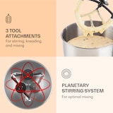 thumbnail of Klarstein Bella Küchenmaschine 1800 W / 2,7 PS 5 Ltr Edelstahl BPA-frei Rot