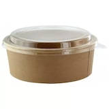 thumbnail of FHC - 200Pcs - Combo Saladier rond kraft "Buckaty" et couvercle PET - H65mm 1250ml