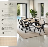 thumbnail of tectake Esszimmerstuhl Lissy mit Wiener Geflecht im Boho-Stil - pro Stück schwarz