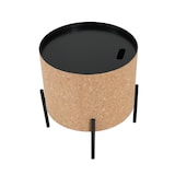 thumbnail of Möbilia Couchtisch 2er-Set | mit Stauraum | Tischkorpus MDF mit Kork natur | Metallgestell schwarz | B63xT63xH48,5 cm | 28020046 | Serie COUCHTISCH
