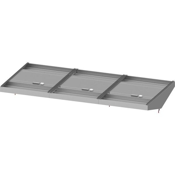 Stalgast Deckenhaube "Basic Line", Schrägform  5000 mm x 2400 mm mit Flammschutzfilter Typ B