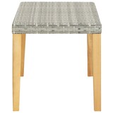 thumbnail of vidaXL Tuinbank 120 cm poly rattan en massief acaciahout grijs