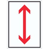 thumbnail of Richtungspfeil hoch runter Aufkleber hochkant rot weiss schwarz Pfeil A0 (841x1189mm)