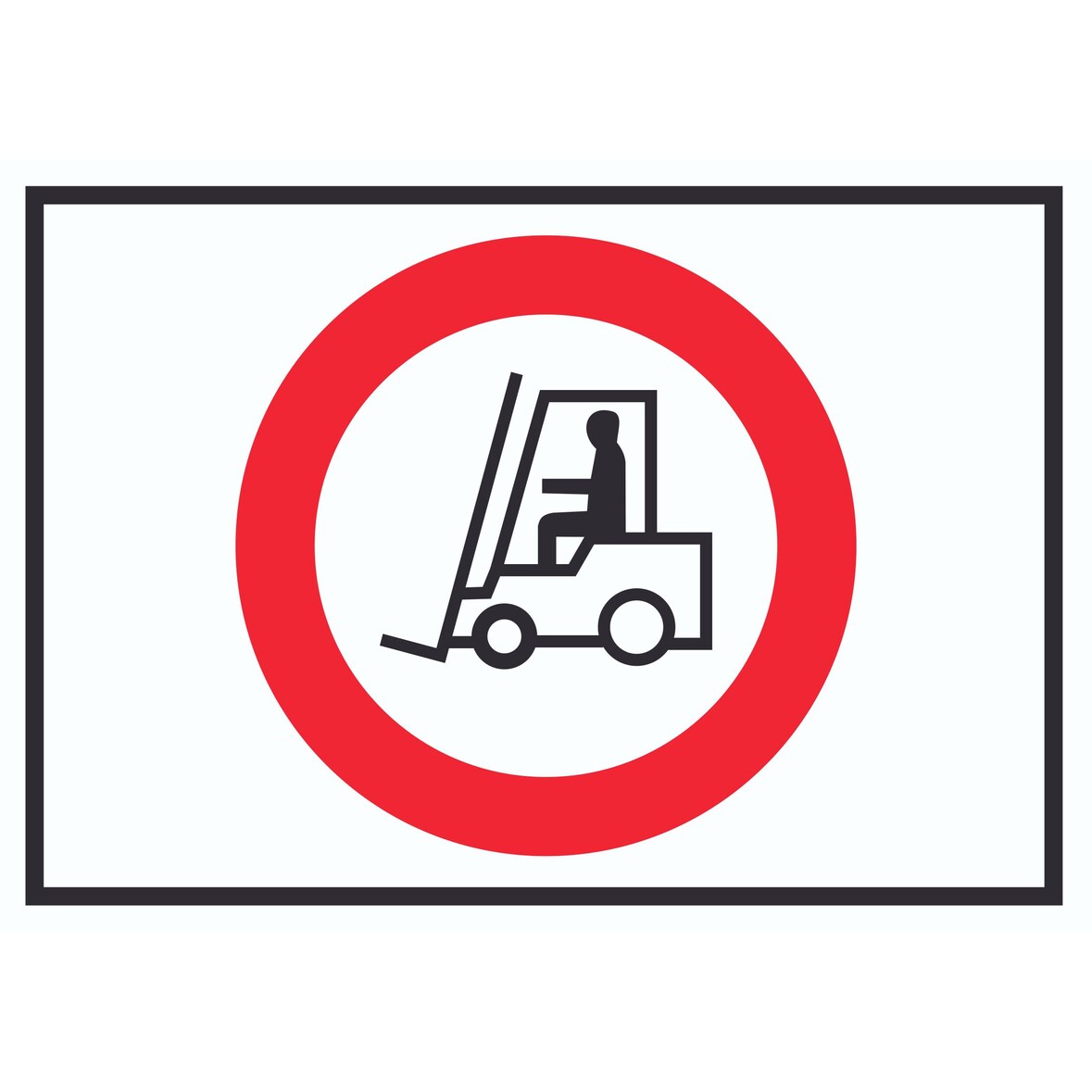 Gabelstapler Durchfahrt verboten Symbol Schild A2 (420x594mm)