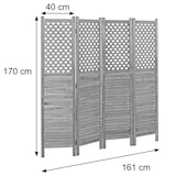 thumbnail of Kamerscherm HWC-A84, kamerscherm, ornamenten 170x161cm ~ wit