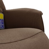 thumbnail of vidaXL Massagesessel mit Fußteil Braun Stoff