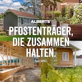 thumbnail of Alberts 8 x U-Pfostenträger, Breite 71 - 161 mm, Bodenabstand 150 - 190 mm, galvanisch verzinkt, dickschichtpassiviert, zum Aufschrauben