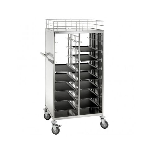 Tablett-Transportwagen/Abräumwagen 2 x 8 Tablett