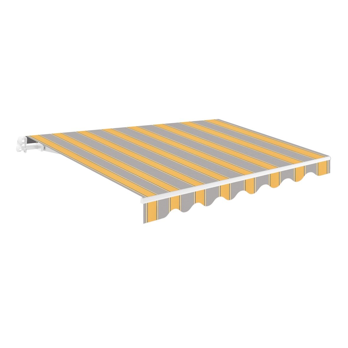 Wasabi - Toldo Exterior Enrollable 3x2,5 Amarillo - Lona Poliéster – Estructura Aluminio Inclinación Regulable