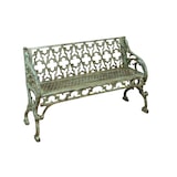 thumbnail of Biscottini Garten-Balkonbank - Außenbank 130x47x79 cm - Gartensofa für draußen - Bank aus Gusseisen - Grünes Gartensofa