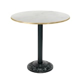 thumbnail of Restootab - Mesa estilo bistró Ø70cm mármol paros cantos latón