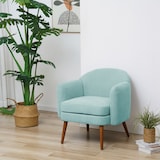 thumbnail of JOHAN Fauteuil Lounge Chair Gestoffeerde Fauteuil Armleuningen Gewatteerd Modern groen-blauw