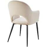 thumbnail of tectake Silla de comedor Sachel, con aspecto aterciopelado, acolchado, 120 kg - Juego de 4 crema