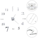 thumbnail of 3D-Wanduhr Modernes Design 100 cm XXL Silbern