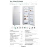 thumbnail of INFINITON Frigorfico Dos Puertas FG-248TD67WEN, 247 L, 167 cm, LED Interno, No Frost Total, E, Blanco