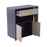 thumbnail of HOMCOM Mobiletto Cucina con Ruote Scaffali e Armadietto in Legno