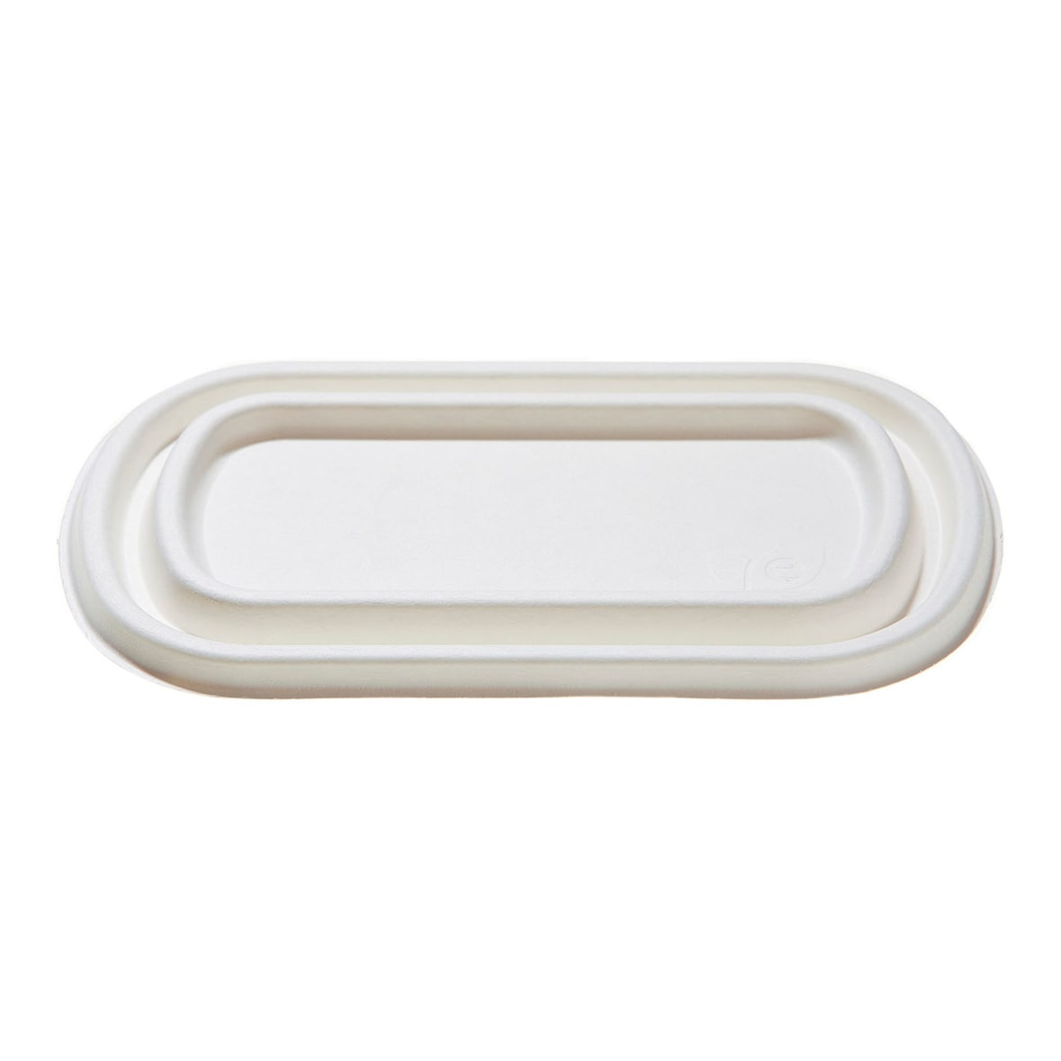 Crêpes Teller/ Deckel aus Zuckerrohr 23 x 13,5 cm Pack (50 Stück)