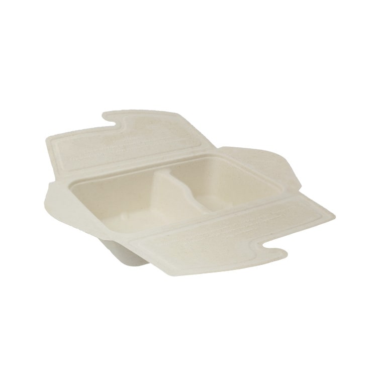 MONOUSO - Embalagem Box to Go Cana-de-Açúcar 2C 21x15x5cm 800ml (150 Uds)