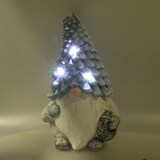 thumbnail of Vacchetti Gnomo in resina azzurro seduto con led cm ø21,5h36,5