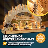 thumbnail of Monzana Schwibbogen Winterdorf Holz Hellbraun LED Beleuchtet Weihnachten Deko Weihnachtsbogen Lichterbogen
