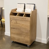 thumbnail of Desserte de service compacte professionnelle - chêne clair - GOLDINOX