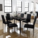 thumbnail of vidaXL 7-delige eettafel set zwart