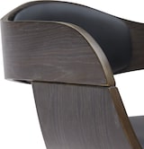thumbnail of Décoshop26 - Barhocker x1 skandinavisches Design schwarzes PVC und graues Holzgestell schwarze Metallbeine 10_0005037