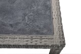 thumbnail of METRO Professional Mesa de comedor gastro Barbados, aluminio / ratán PE/ Tablero DPC, 130 x 90 x 74 cm, resistente a la intemperie, piedra