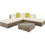 thumbnail of tectake Conjunto de lounge em rattan com estrutura em alumínio Paris  Natural