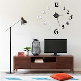 thumbnail of 3D-Wanduhr Modernes Design Schwarz und Weiß 100 cm XXL