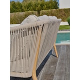 thumbnail of Salon bas de jardin 5 pl en aluminium imitation bois et corde tissée - IBARRA