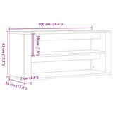 thumbnail of vidaXL Schuhbank Schwarze Eiche 100 x 35 x 45 cm Holzwerkstoff