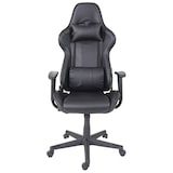 thumbnail of Bureaustoel HWC-F84, bureaustoel gaming stoel uitvoerende draaistoel, kunstleer ~ zwart