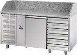 thumbnail of Tecnodom Pizza Counter 2 Türen GN 1/1 Motor Gruppe SX 6 neutrale Schubladen und Granit-Top