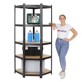 thumbnail of PROREGAL Eckregal Ragnar | HxBxT 180x70x40 cm | Fachlast 175kg | Schwarz | Schwerlastregal Stecksystem Lagerregal Regalsystem