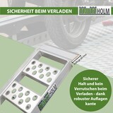 thumbnail of TRUTZHOLM 2 x Auffahrrampe 2-fach klappbar 198 cm Traglast 680  kg Alu grau gerillt/ gelocht Rampe Verladerampe