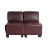 thumbnail of Divano modulare a 2 posti Couch Lyon, similpelle ~ rosso-marrone, senza braccioli