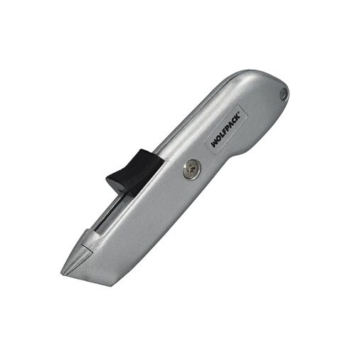 Cuchillo Autoretractil Con Hoja Acero Sk5 Carcasa De Aluminio Diseño Ergonomico, Cuchillo Seguridad, Cutters Seguridad,