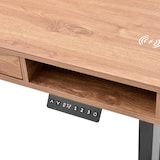 thumbnail of Schreibtisch Worktime Style 120 x 60 elektrisch höhenverstellbar eiche/schwarz hjh OFFICE