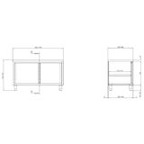 thumbnail of vaiotec TOPLINE Arbeitsschrank / 2 Schiebetüren, 1500 x 700 mm