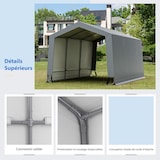 thumbnail of Helloshop26 - Abri garage pour voiture 290 x 490 cm tente de stockage en acier abri de voiture toutes saisons pour suv bateau 20_0007631